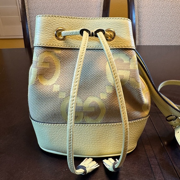 New Gucci GG Supreme Jumbo Logo Bucket Shoulder Bag - Picture 3 of 12